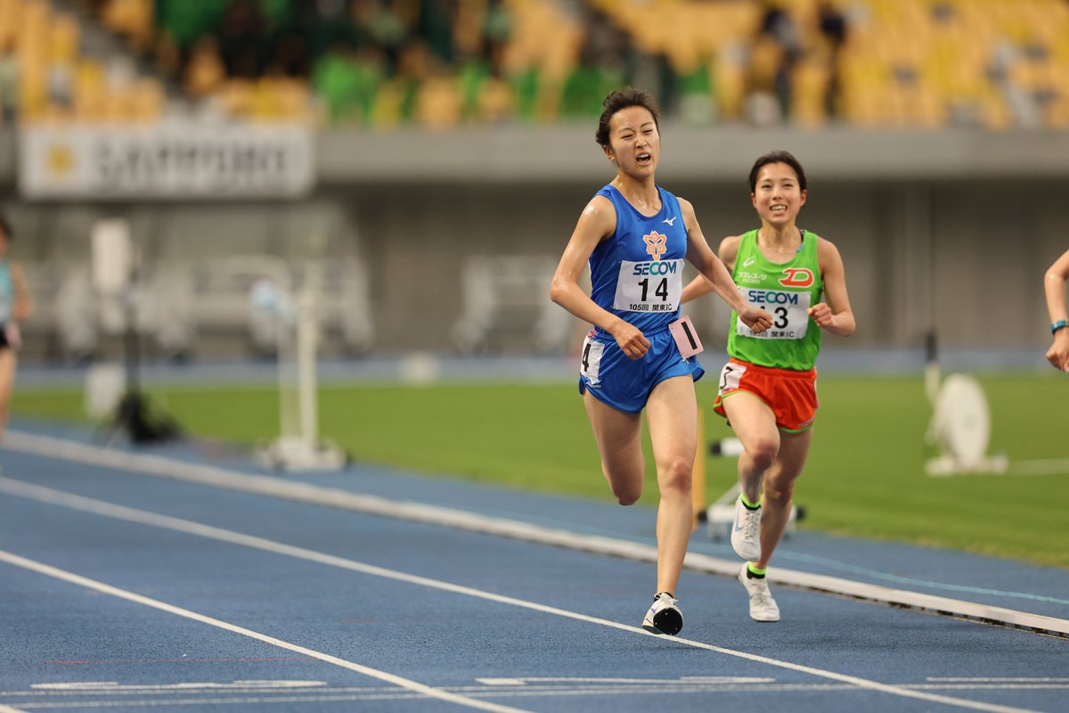 Getsuriku's tweet photo. #関東インカレ
女子1部10000ｍ決勝
🥇D.ジェロップ（城西国際大）32.08.75
序盤からレースを牽引し、初優勝🔥
🥈S.ワンジル（大東大）32.15.41
🥉飯田和代（日体大）33.22.00
4）野田真理耶（大東大）33.20.36 https://t.co/nDg8WwOcGX