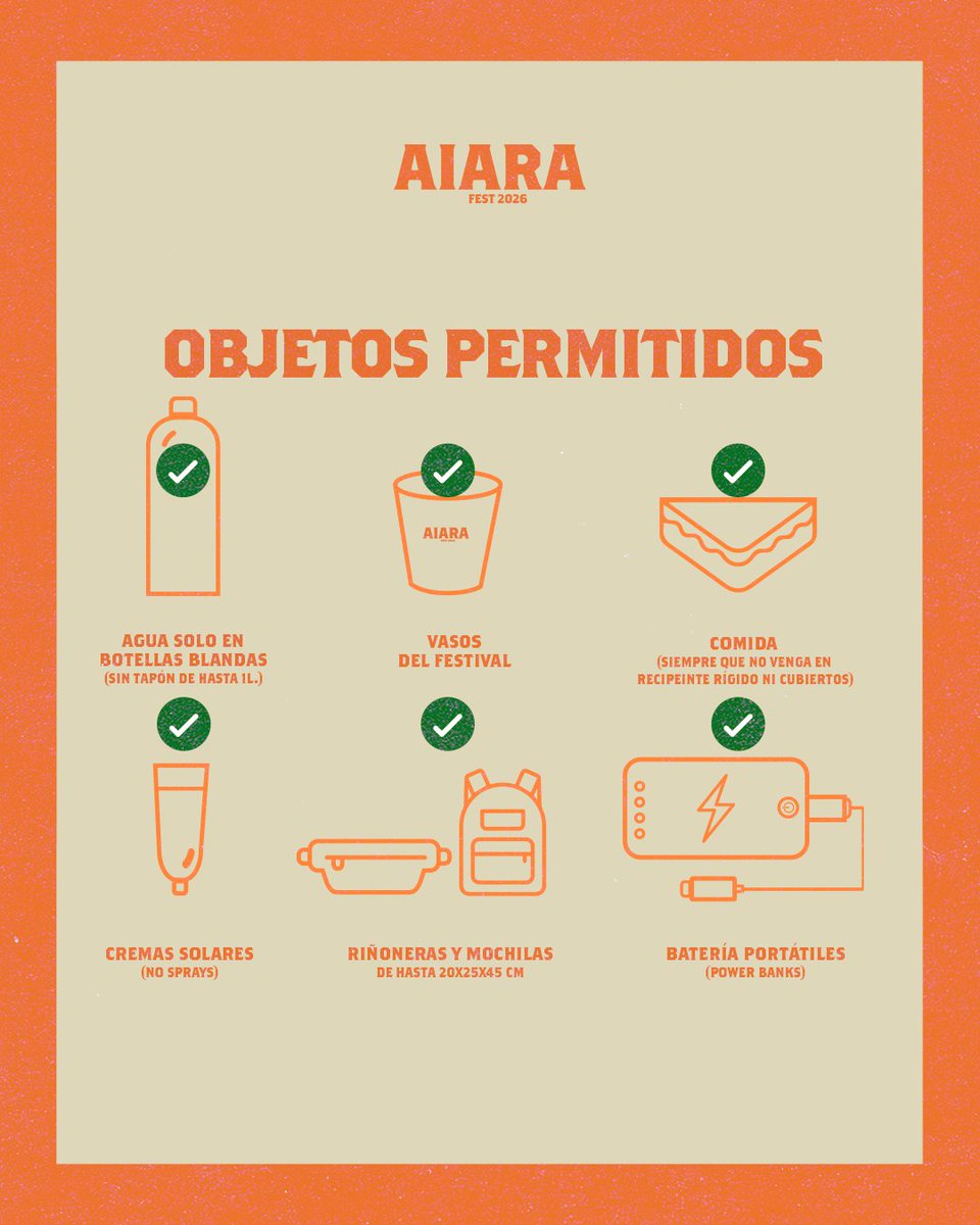 aiarafest's tweet photo. ⚠️Lee con atención

Información práctica que necesitas para pasar un maravilloso día de conciertos en #AiaraFest2026 🦊🌲

🔗Autorización de menores en la bio https://t.co/mT2RFZFSAq
