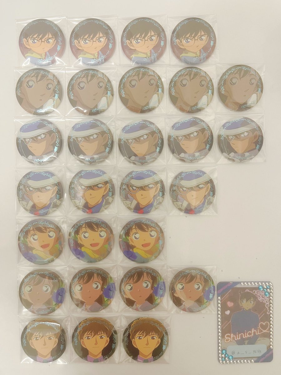 a__s__9654's tweet photo. 【交換_譲渡】
名探偵コナン.コナンプラザ.アニメ30周年.場面写TD缶バッジ.集められた探偵工藤新一VS怪盗キッド

譲　コナン,蘭,キッド2種,快斗,青子,白馬

求　同種新一or各定価＋送料

：郵送or日程合えば大阪手渡し
：PayPay、メルペイ
：快斗,青子は交換のみ
：検索からでもお気軽にお声掛け下さい https://t.co/UzsfPuk1xa