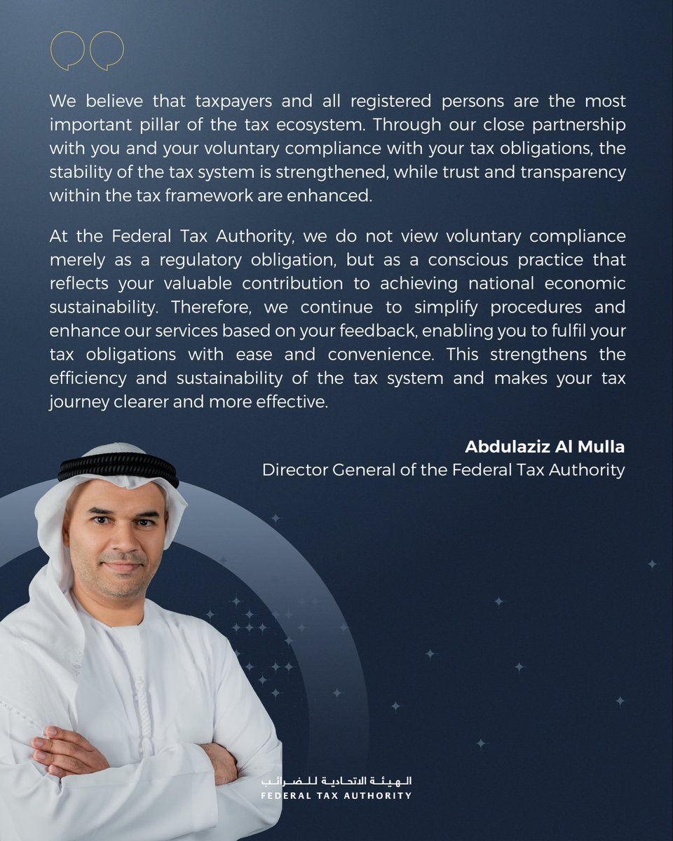 Federal Tax Authority - الهيئة الاتحادية للضرائب tweet media