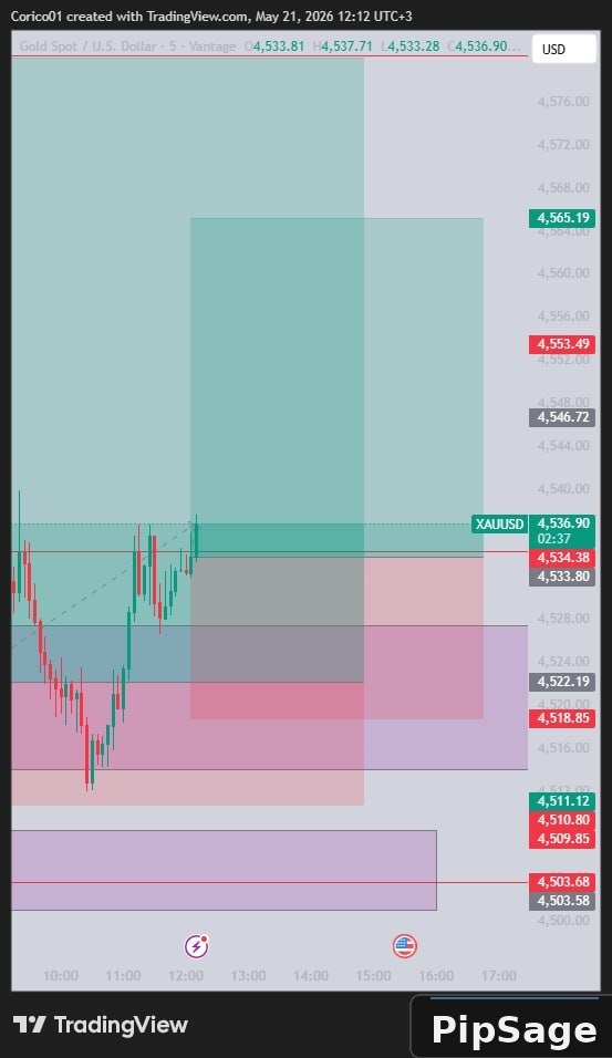 Pipsage_bot's tweet photo. #XAUUSD BUY
|-- Entry: 4533.83
|-- SL: 4518.94
|-- TP: 4565.13
|-- RR: 1:2.1 https://t.co/9TaBJkcVvA