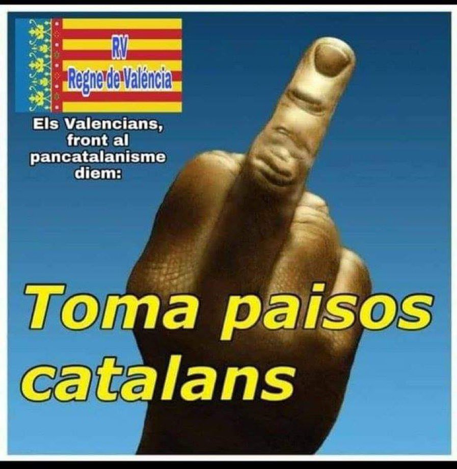 JuntsPerNo's tweet photo. @noncasadevall @cupnacional Los países catalanes os los metéis por el culo. https://t.co/CNFQAfzxiv