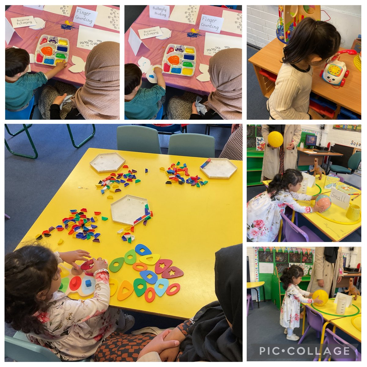 wyndclf's tweet photo. Learning through play today. Activities encouraged counting, comparing sizes, building, fine motor development and Oracy skills while supporting children’s right to play under Article 31. #wps #leightrust #aritcle31 #stayandplay #earlyyears https://t.co/QPN7sqQvZG