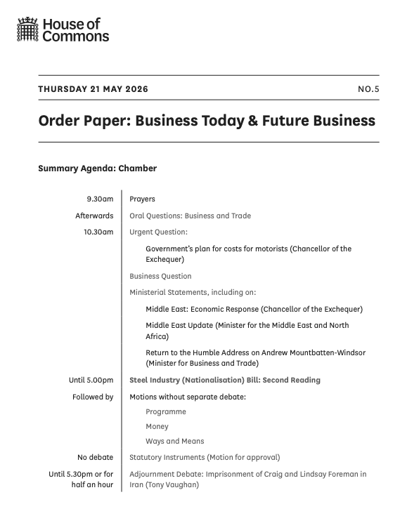 UK House of Commons tweet media