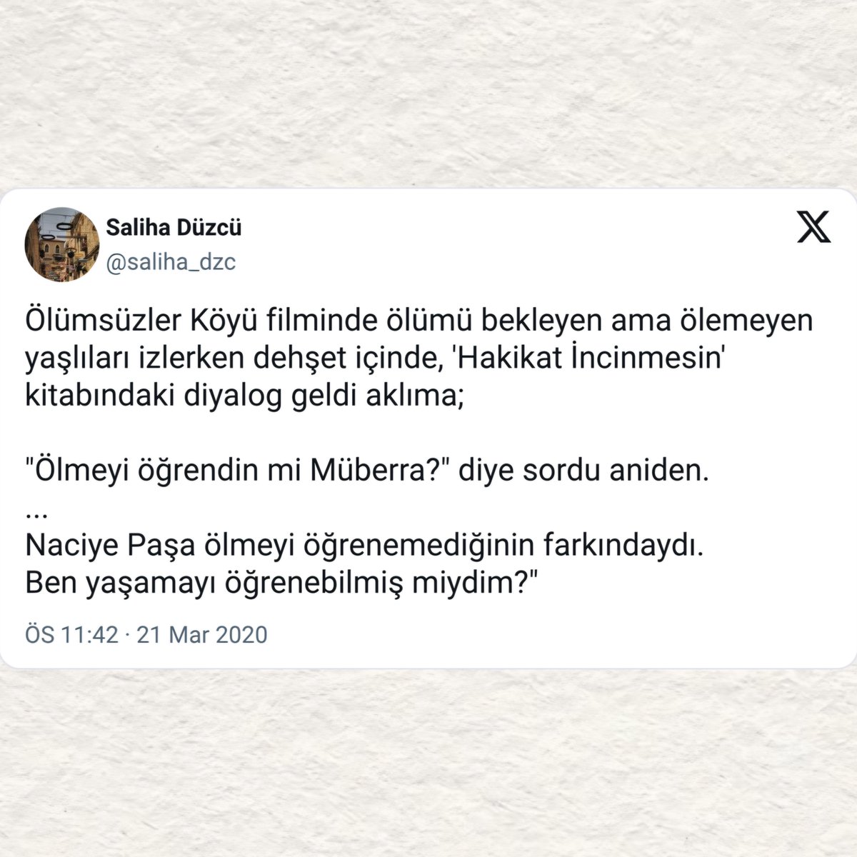 sinefildervis's tweet photo. "Ölmeyi öğrendin mi Müberra?"

@Fatma_Barbaros
@saliha_dzc https://t.co/U9smY5zyZo