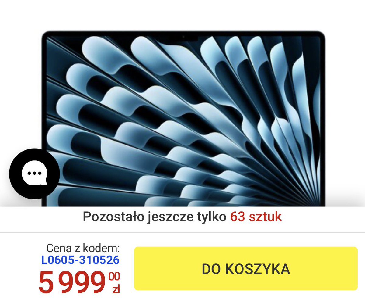 thinkstore_'s tweet photo. 🔹Model 15-calowy 

Oryginalna cena - 7999 zł 

Teraz tylko... 5999 zł!💥😲

Przecena o 2K PLN👏👏

👉 https://t.co/wMt9quYDz3 https://t.co/kVnmzKgpJ0