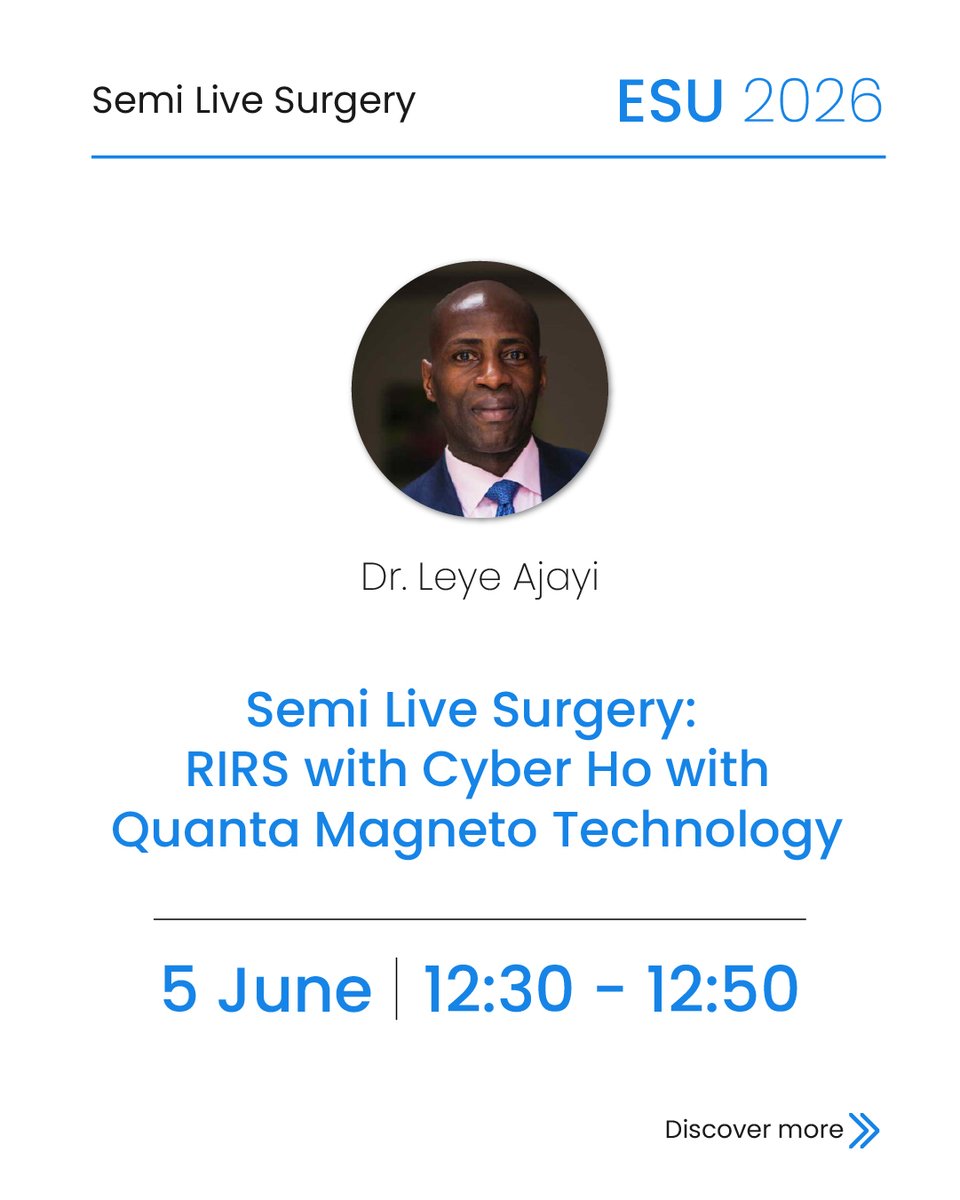 quanta_system's tweet photo. ESU-ESUT Masterclass on Urolithiasis 🔜
📍 Fundació Puigvert, Barcelona, Spain
📅 4-5 June
Swipe right and do not miss our Live Surgery & Semi Live Surgery👉 held by Dr. @oangerri & Dr. Leye Ajayi
See you!❤
#esurolithiasis26 #UrologyInnovation #QuantaSystem #bequanta https://t.co/gfTotE4iHi