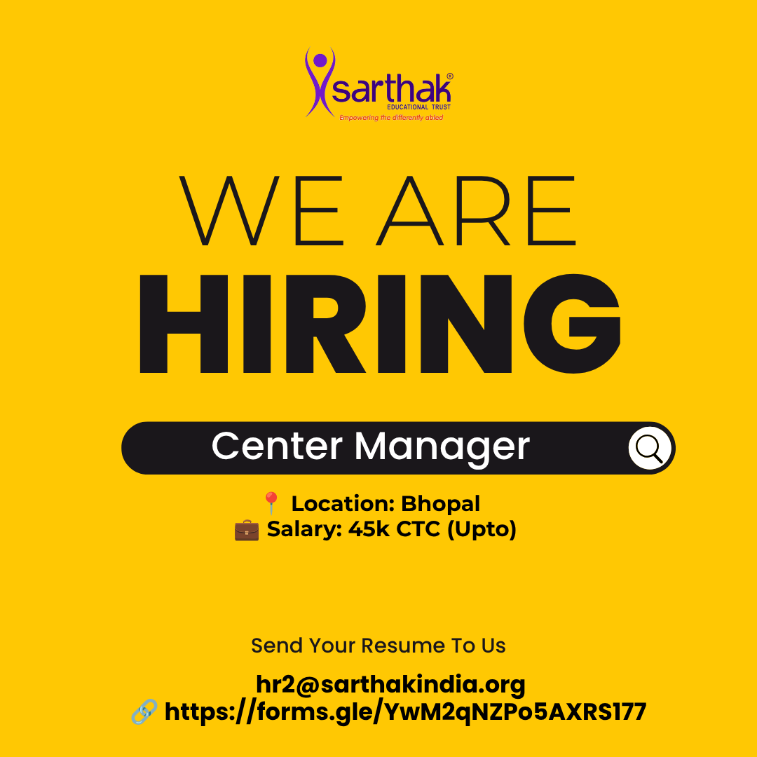 SarthakEducati2's tweet photo. Weβre Hiring | Center Manager
π Location: Bhopal
πΌ Salary: Upto 45k CTC
β
Minimum 2 years of placement experience required
Apply Now:
π hr2@sarthakindia.org
π https://t.co/8g3WuyfqgH
π 0124-4447700
#Hiring #CenterManager #BhopalJobs #NGOJobs #Placement #CareerOpportunity https://t.co/Q8RHxhIs14
