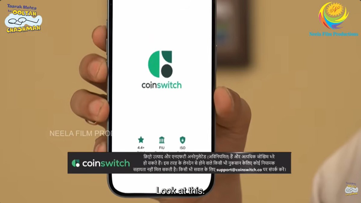 jetsoanalin's tweet photo. There was a time in India when crypto conversations felt underground.

“Isn’t Bitcoin banned?”
“Bank account block ho jayega.”
“Stay away from crypto.”

Now fast forward a few years.

A mainstream family TV show like TMKOC casually mentioning CoinSwitch says a lot about how perception has changed.

Because adoption doesn’t begin when technology becomes perfect.
It begins when culture starts recognizing it.

Crypto in India has slowly moved from Telegram groups and Reddit threads to mainstream conversations in Indian households.

And honestly, that shift matters more than most people realize.

#CoinSwitch #TMKOC #India #Crypto #Bitcoin