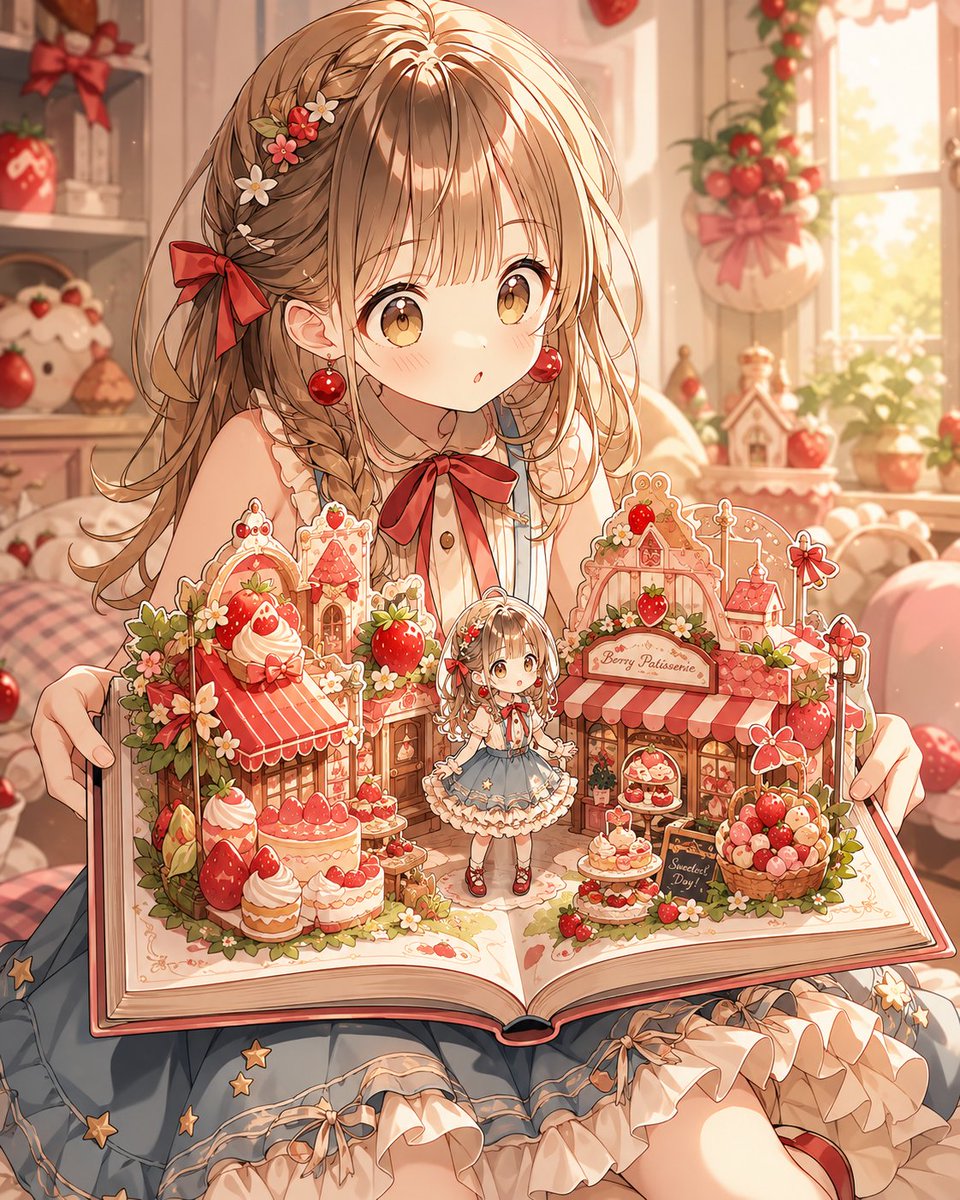 ArtistaNozomu's tweet photo. 🔸ChatGPT image2プロンプト🔸
#のぞむプロンプト

✨立体絵本第２弾✨

うちの子が本を開いたら、
その子だけの物語世界が
立体絵本になって飛び出してきた📖✨

本の中にも小さな本人がいるの、
可愛いよね🩵

添付した子によって世界観が変わるから、
みんなのうちの子でも見てみたい。

プロンプトは、リプ欄にあります