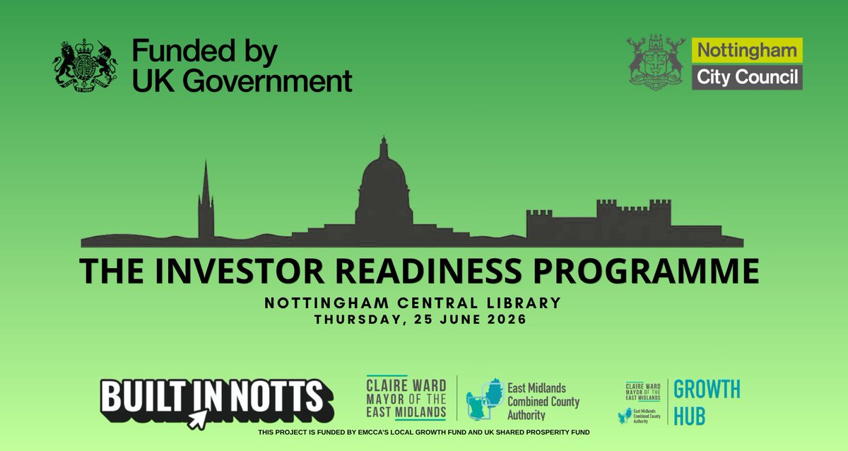 GrowingNottm's tweet photo. Are you a Nottingham founder at ideas stage, already trading, or looking to scale? This free hands-on workshop is designed to help you take the next step.

Register now: https://t.co/BPXgua4GvJ 
#UKSPF #UKSharedProsperityFund https://t.co/PDm2Xxhsch