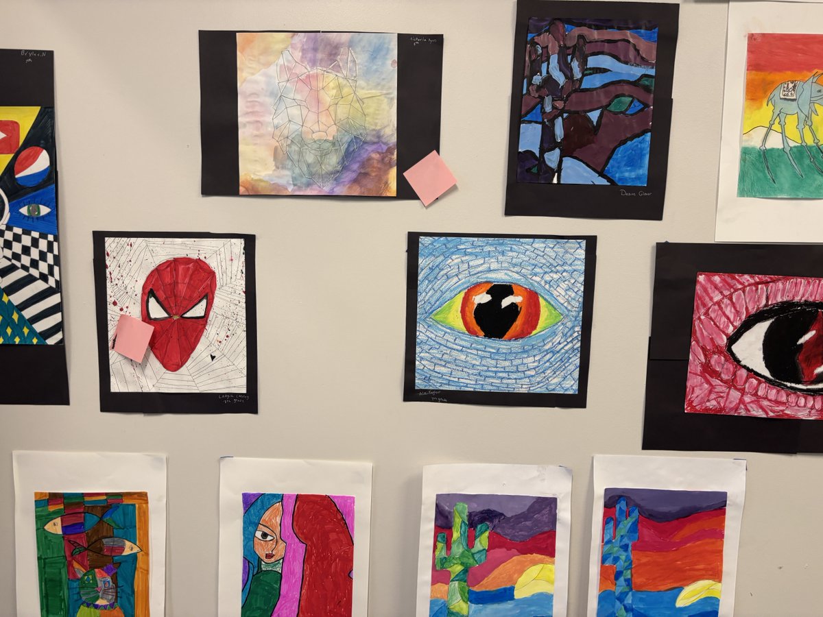 MillsMiddle's tweet photo. Scholars Art displayed for Mills Middle Annual  Spring Art show. https://t.co/1yFpXRq3NC
