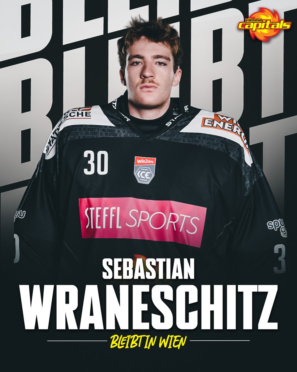 viennacapitals's tweet photo. Wraneschitz 2️⃣0️⃣2️⃣8️⃣! 😎

Der bei den Caps ausgebildete Sebastian Wraneschitz war in der vergangenen Saison einer der besten Goalies der gesamten Liga. Auch in den kommenden zwei Spielzeiten hütet der Wiener das Tor seines Heimatvereins! 💪

📰 | https://t.co/DqEd9Xse2M

#VIC https://t.co/T769k6P193