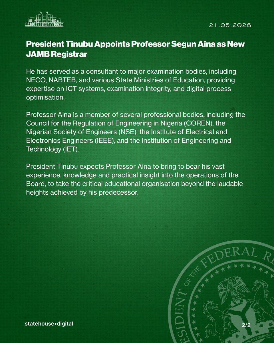 Presidency Nigeria tweet media