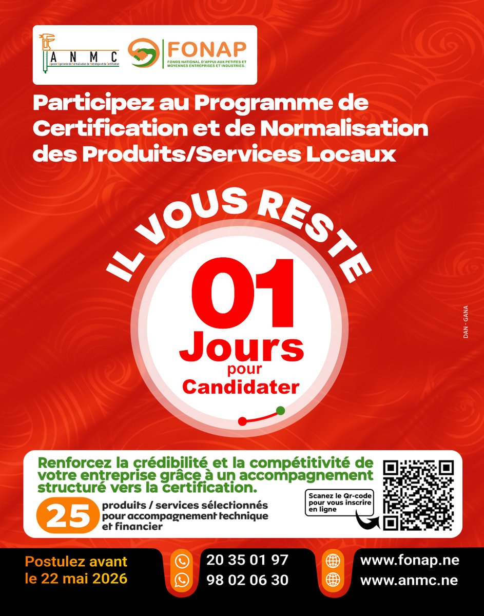 Fonds National d'Appui aux PME/PMI (FONAP) tweet media