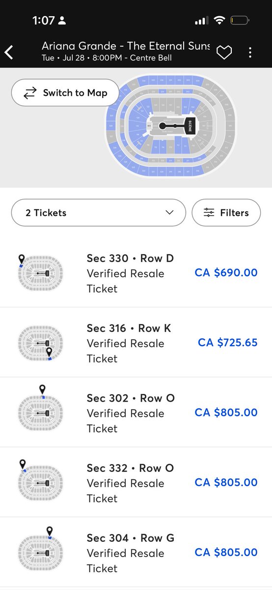 karastcey's tweet photo. @saumil @trulybrighter @SailorSolaria So many tickets for the Montreal shows that were from the latest request went up almost immediately. If someone buys a ticket to post it for sale right away shouldn’t that be flagged? As an Atlantic Canadian my concert options are limited as it is, let alone fighting bots https://t.co/JReIzpwooh