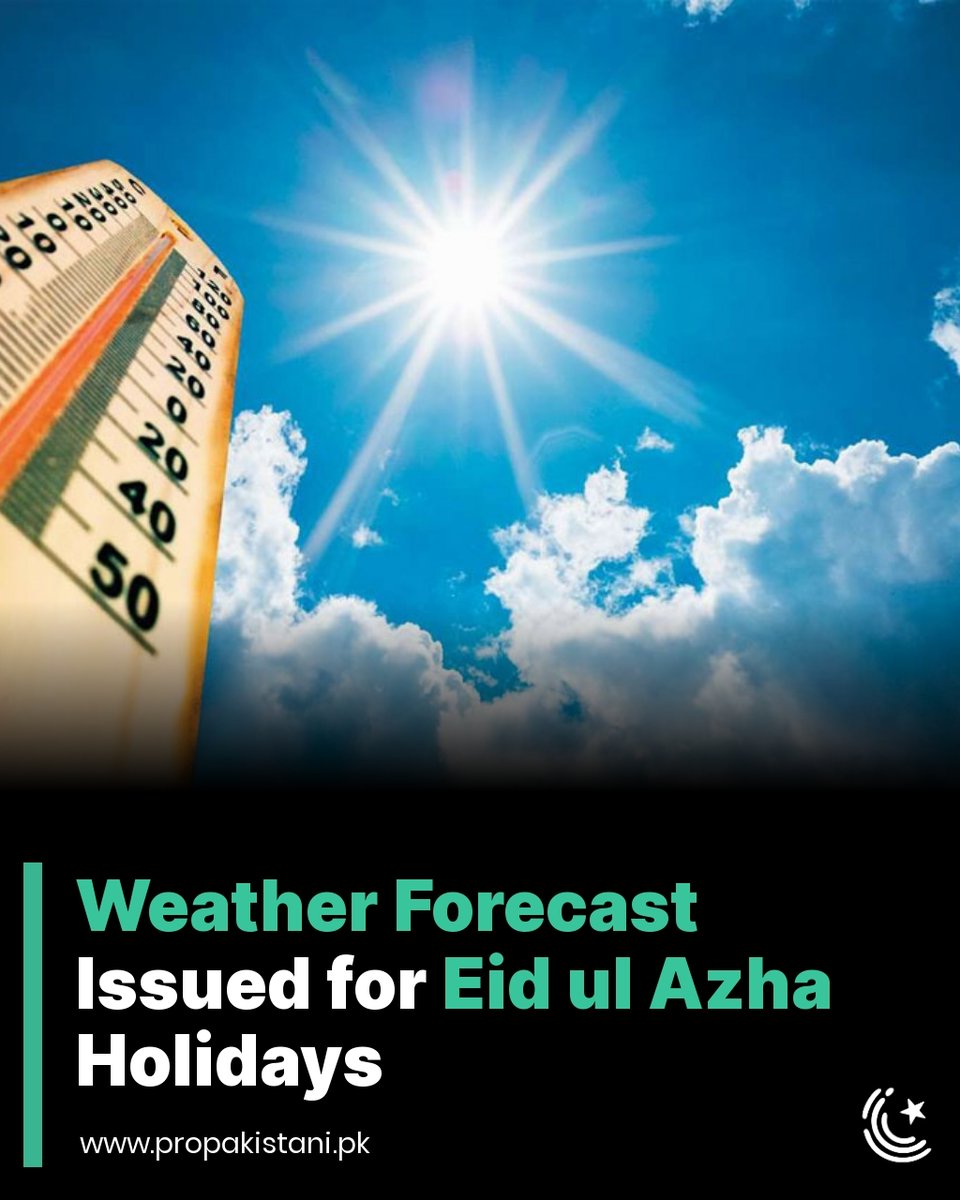 Map indicating temperature surge during the Pakistan heatwave alert
