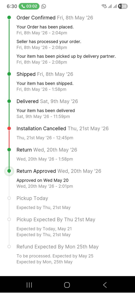 ambujsingh232's tweet photo. @flipkartsupport its 21st May 2026, Thursday 10:40PM ...Please update your calendar!! ... atleast follow your own timeline... efficient enough to deliver the product on vary next day of purchase but what about support ..FAILED https://t.co/OTLCA7e3cq