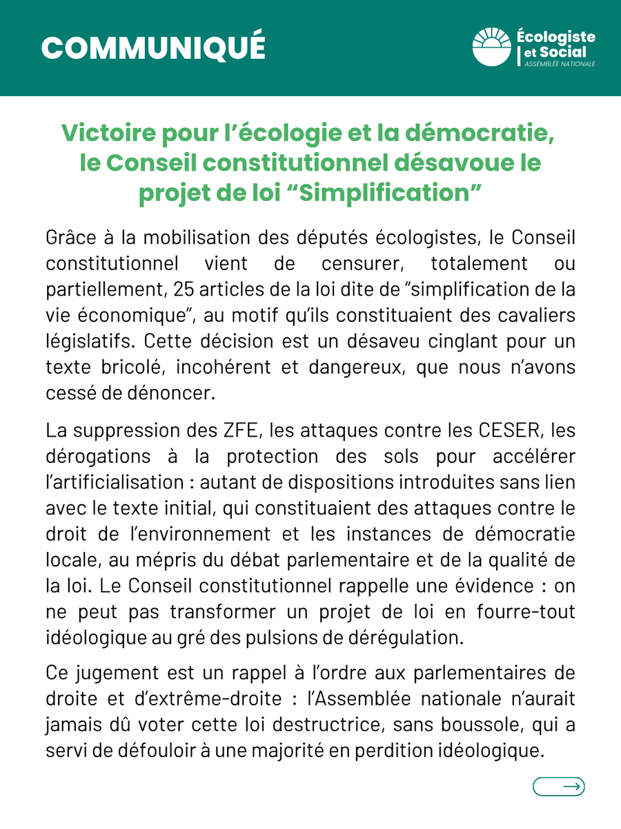 Groupe Ecologiste et Social tweet media