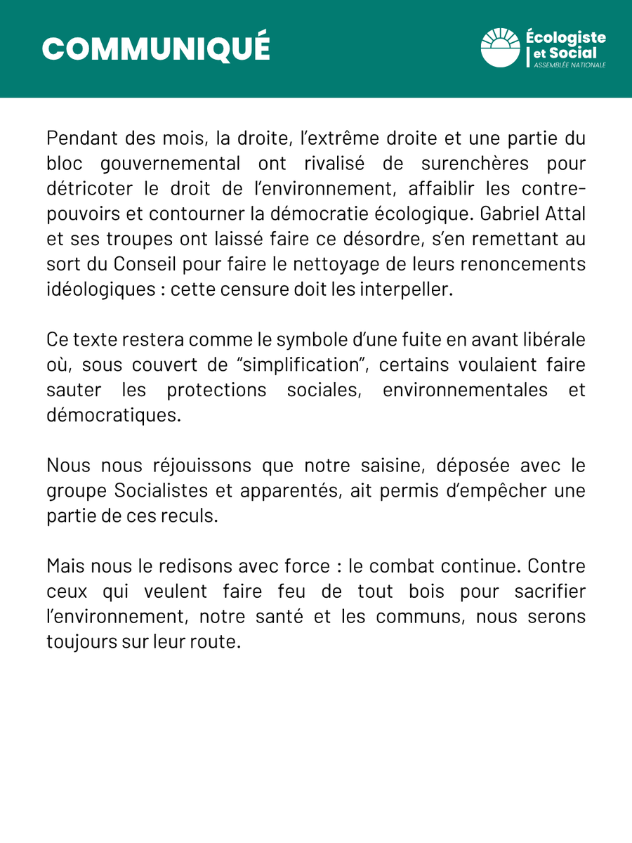 Groupe Ecologiste et Social tweet media