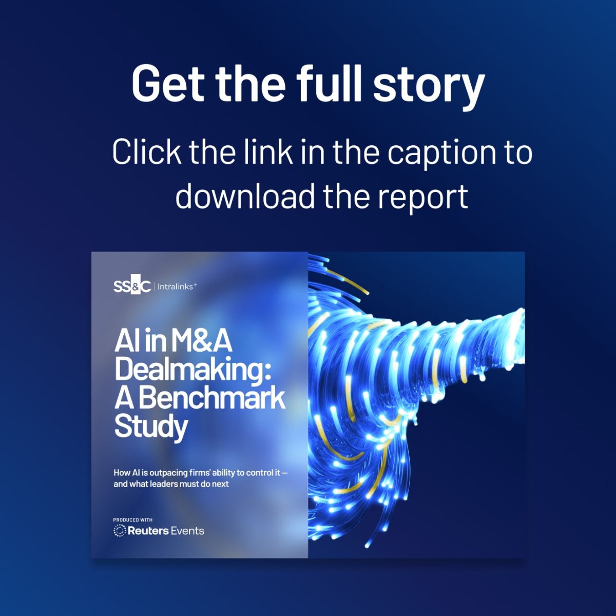Intralinks's tweet photo. AI adoption in M&amp;A is no longer experimental.
49% of dealmakers have fully integrated AI, while only 10% are still experimenting. 

Our new benchmark study explores how firms are balancing speed, adoption &amp; control across the M&amp;A lifecycle. 
Download now: https://t.co/gDufg6cErO https://t.co/wN0UHtToCP