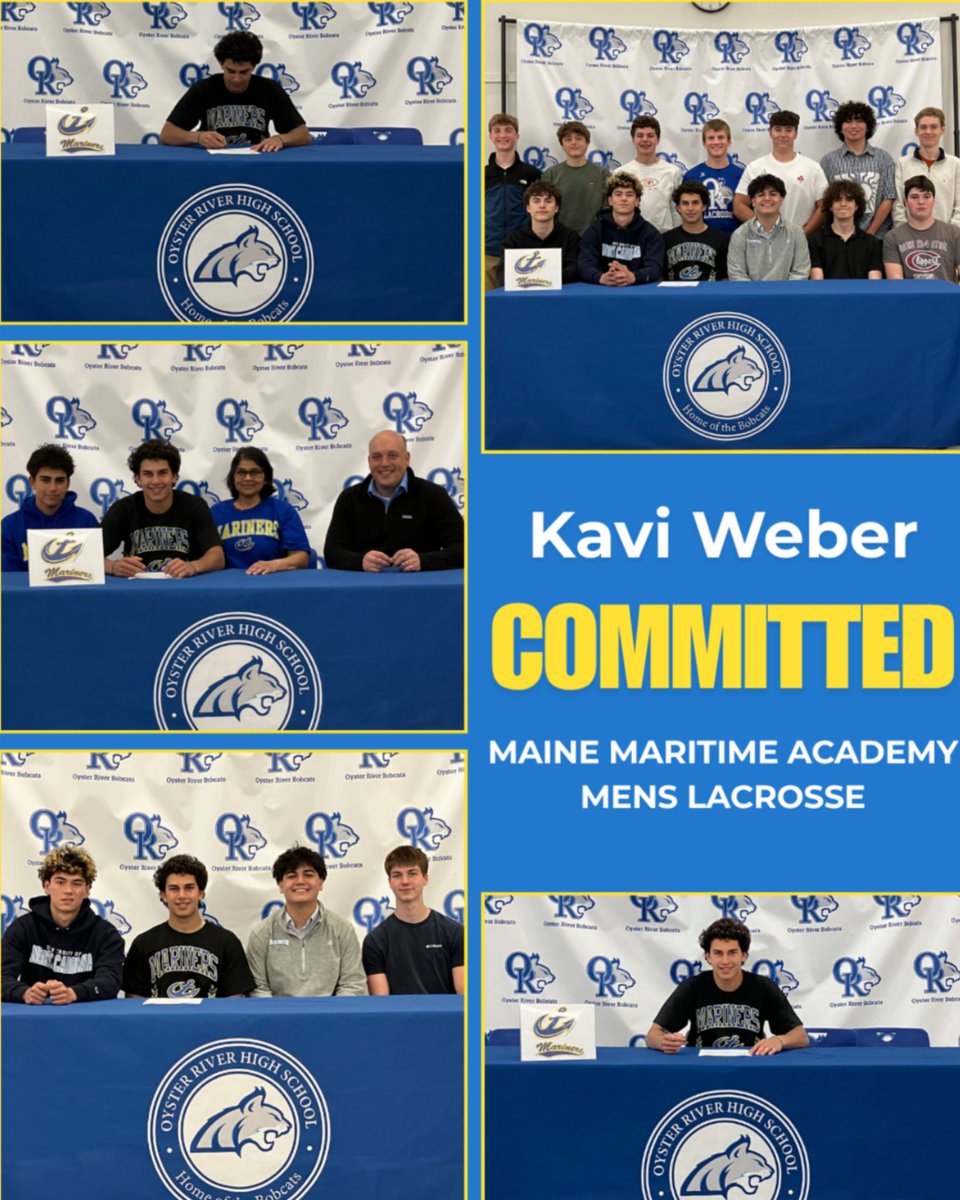 ORBobcats's tweet photo. Kavi Weber, has committed to playing mens lacrosse next year for the Mariners at Maine Maritime Academy.  We wish you the best of luck Kavi, and cannot wait to follow your continued success on the field and in the classroom, congratulations! https://t.co/sWMbQ1vlEg