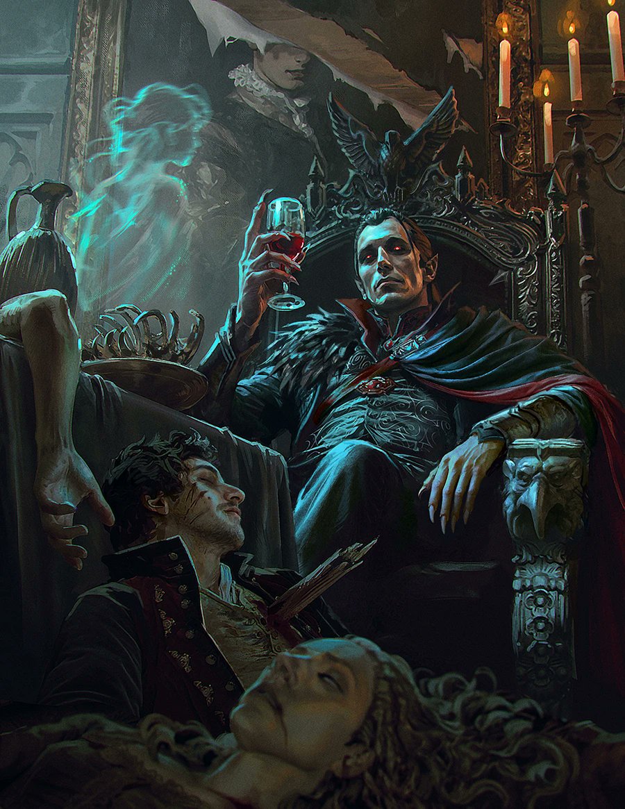 YCooperY_'s tweet photo. Our two #DungeonsandDragons campaigns, converged and had a crossover event that was awesome 😀 with the new #Ravenloft book coming out, it'll give me a lot of fun tools to add more crossovers through the mists, bringing the two parties together for more spooky side adventures 🧛‍♀️ https://t.co/KVALvzXmbJ