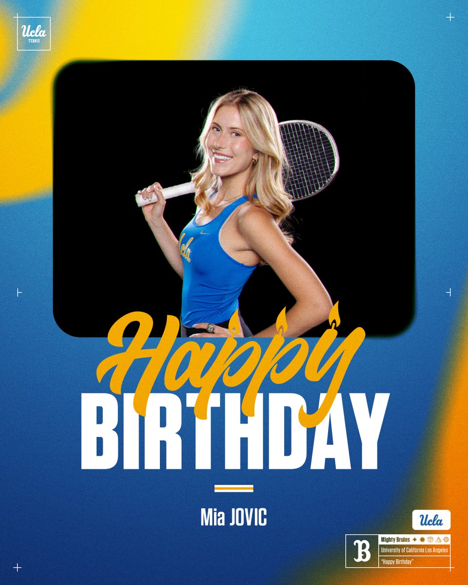 uclawtennis's tweet photo. Happy birthday, Mia ‼️🎂🥳🙌

#GoBruins https://t.co/VWbIB2md3Q