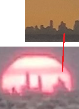 Markust9's tweet photo. @Alebro2000 @awkwardgoogle Not sure it is fake - these two look like the same building although it looks like two different times as there's one tower more to the left in the sunset one. https://t.co/knY9WadBTM