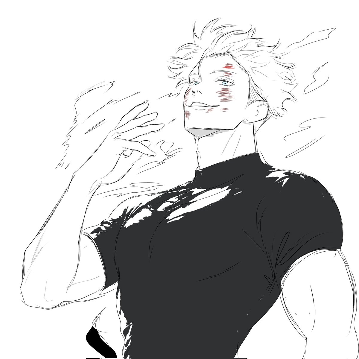 levitonin's tweet photo. Always wanted to redraw this one #gojo https://t.co/014bZFaBAE