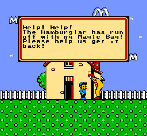scottperdue's tweet photo. @OwenShroyer1776 The McDonald’s game on NES (M.C. Kids) was one of my favorites! A Super Mario Bros clone that actually added some new and interesting gameplay elements. https://t.co/5ocZR4PAeK