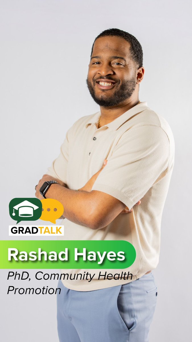 UABGradSchool's tweet photo. For Rashad Hayes, a PhD student in the Community Health Promotion program, the journey to higher education has never followed a straight line. 

Learn more about his story of perseverance: https://t.co/11ujK8QEc4 
.
.
.
#uab #graduate #gradtalk #perseverance https://t.co/nM7j4Jssti