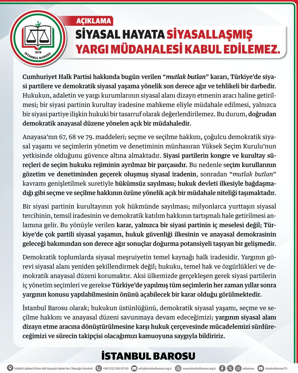 İstanbul Barosu tweet media