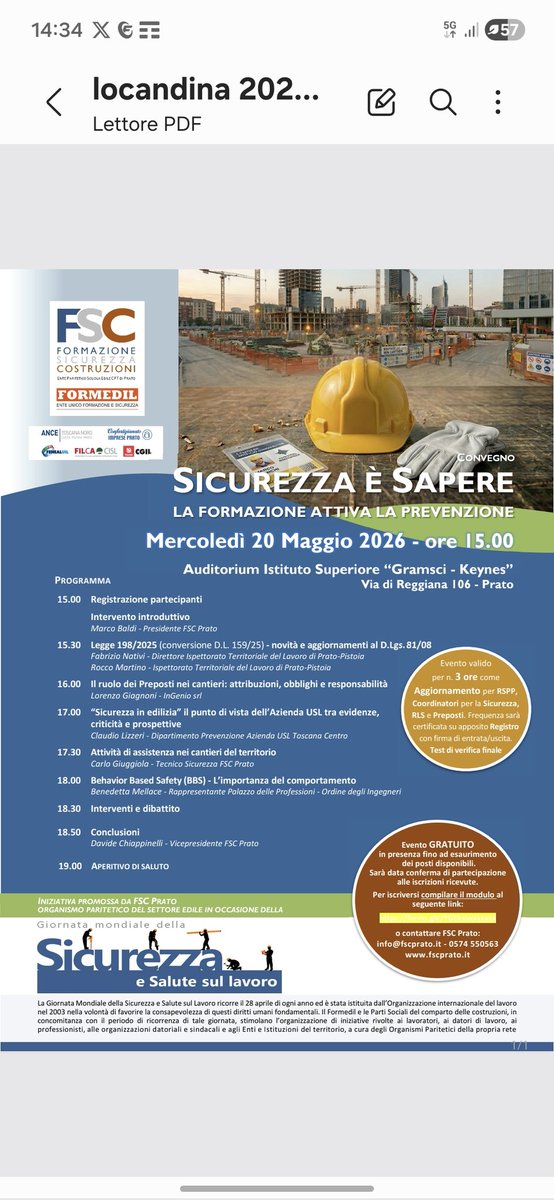 Filca Cisl Firenze Prato tweet media