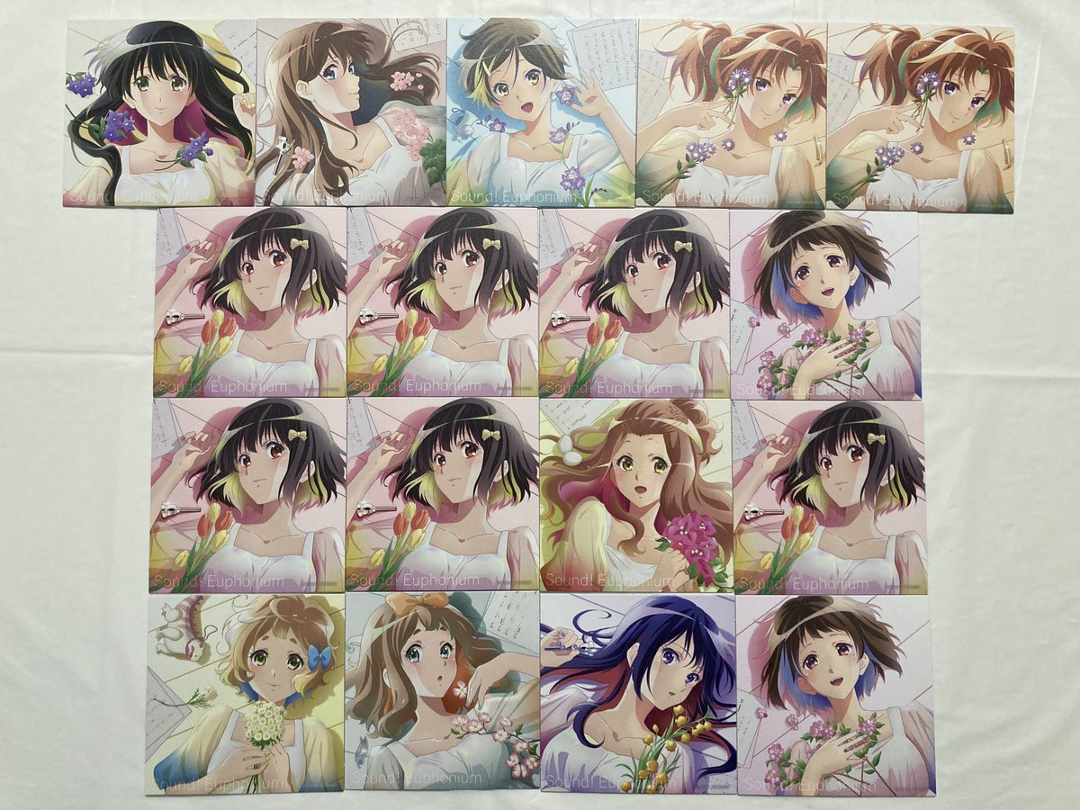 油彩画『感情のユートピア』 ユーフォ最終楽章の前編の入場特典のイラスト色紙あと久美子とあすか