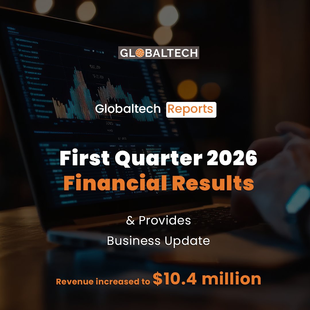 GlobalTechCorps's tweet photo. GlobalTech Corporation reported Q1 2026 revenue of $10.4M, reflecting continued growth across its expanding technology platform.

Read full press release: https://t.co/aglbTwqX7b

https://t.co/n0evA0yP7I

#GlobalTech #GLTK #OTCQB #AI #InvestorRelations https://t.co/7bTrBcQSq8
