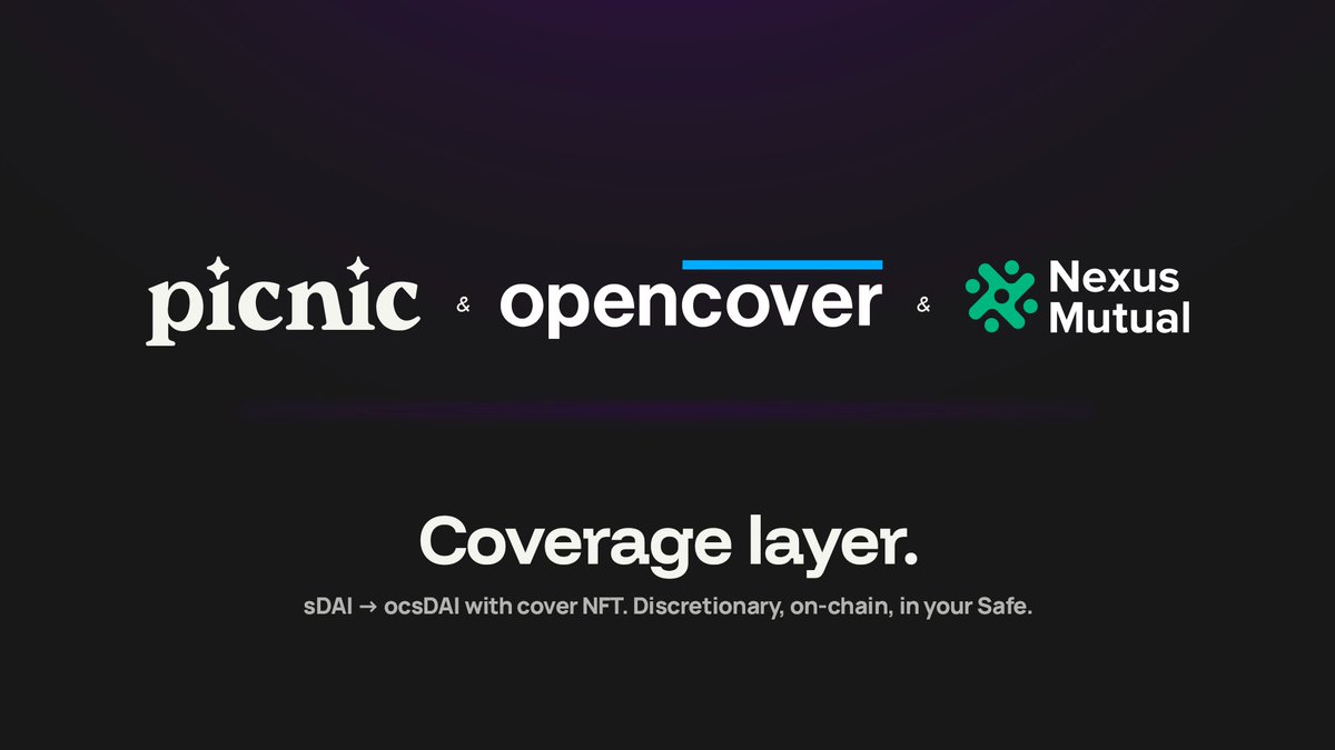 OpenCover's tweet photo. BREAKING: Covered Vaults just landed on @usePicnic.

The integration unlocks the most elegant DeFi neobank experience yet, allowing 200M+ Brazilians to earn onchain yield with total peace of mind.

Covered onchain yield, integrated directly into Fintech ⤵️ https://t.co/0jfypjy6Vl