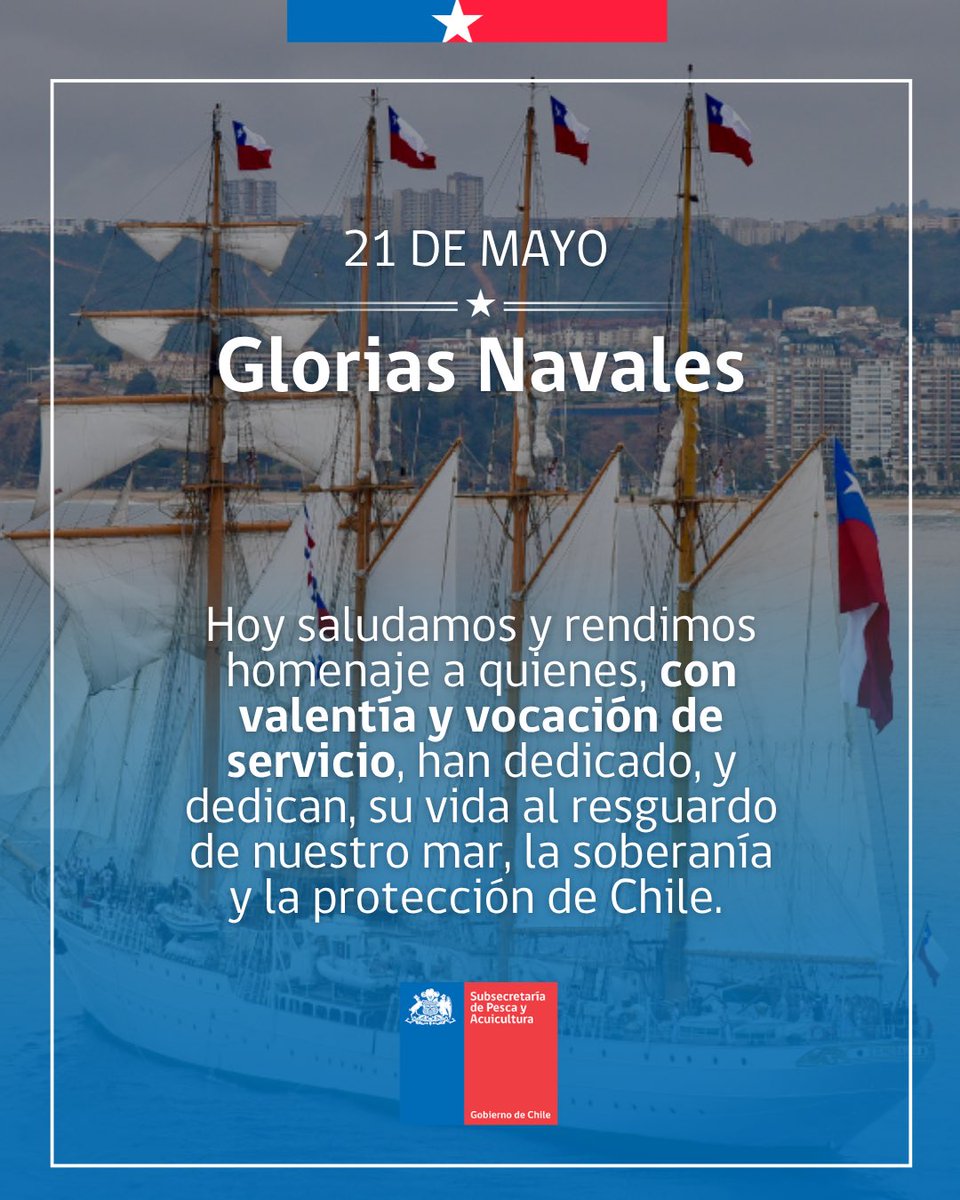 SubpescaCL's tweet photo. Hoy saludamos y reconocemos el compromiso y la vocación de servicio de la @Armada_Chile ⚓🇨🇱. Valoramos especialmente el trabajo colaborativo diario, fortaleciendo la fiscalización, la seguridad marítima y el resguardo de nuestros recursos marinos para el bienestar del país 🐟🌊. https://t.co/LKbEQJYqkE