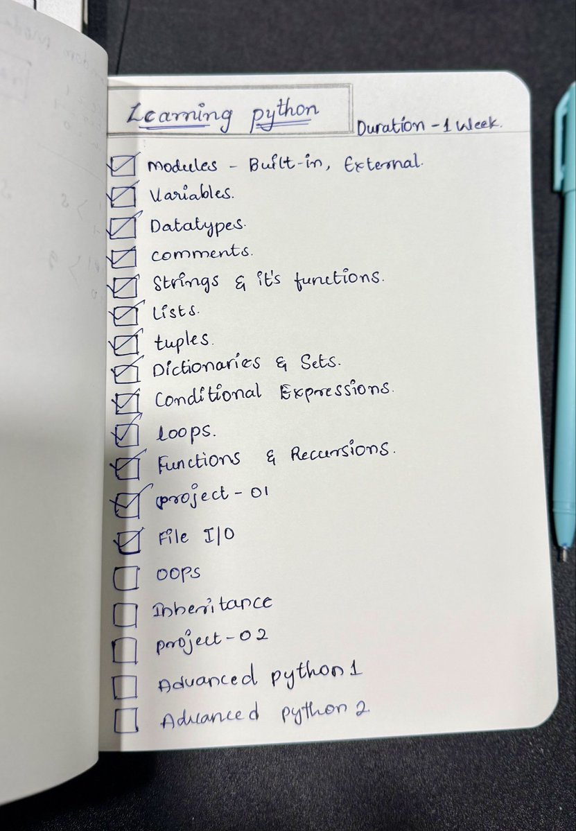 LuniInSpace's tweet photo. Coding in Python to work on AI
What are the things that I should most focus on?
#ai #python #quickrecap #learnonline https://t.co/QFZvV7EVk6