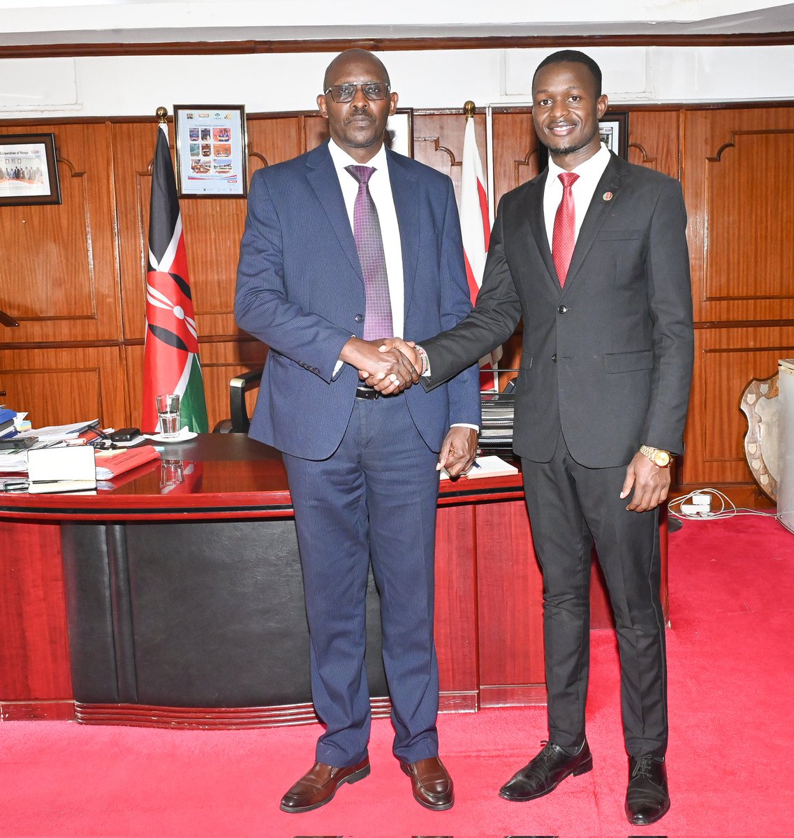 KenyaPmg's tweet photo. Youth leadership remains a cornerstone of Kenya’s future.

Pleased to host Mr. Evans Kiprono, President of Mount Kenya University (MKU) together with his colleagues, during a courtesy call in which he presented a proposal for the upcoming Rift Youth Leadership Network Youth Assembly.

Posta Kenya values partnerships and platforms that nurture young leaders, inspire innovation and create opportunities for youth participation in National and personal development.
