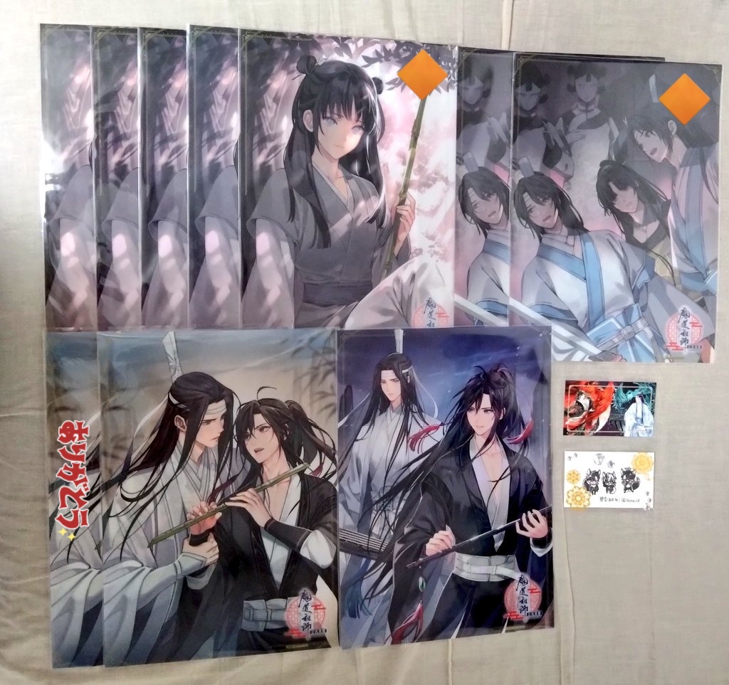 交換】 魔道祖師 茶屋 カフェ コースター クリアポスター ランチョン