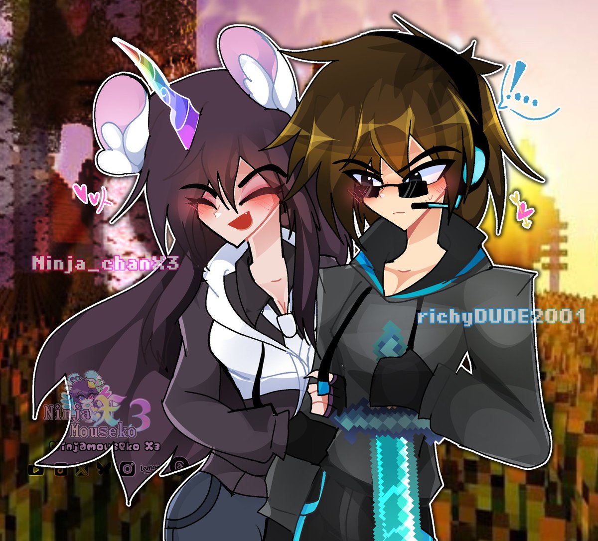🌸🩷Ninja_chanX3 x richyDUDE2001🩵💎 (OCXCANON) #ocxcannon