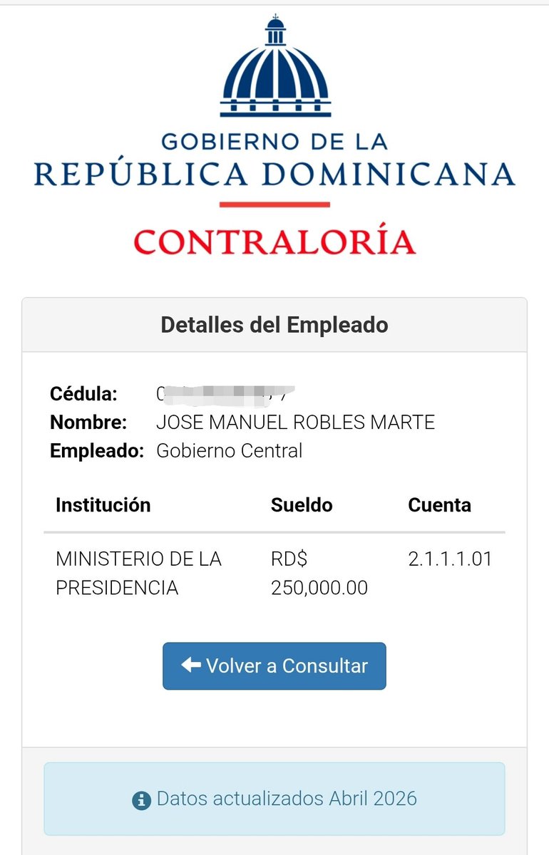 delvyslanfranco's tweet photo. Feliciten a este patriota que, por su gran labor en la Plaza de la Bandera, pasó de cobrar $200,000 a $250,000. https://t.co/fz0aLExxk1