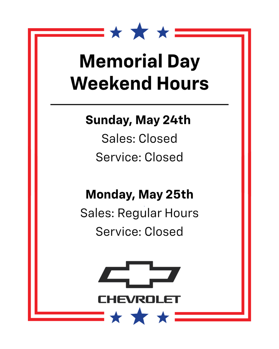 RonCraftBaytown's tweet photo. In observance of Memorial Day, we’re adjusting our weekend hours. We’ll be back to our regular schedule on Tuesday. Enjoy your long weekend! https://t.co/axI7pbFsT7