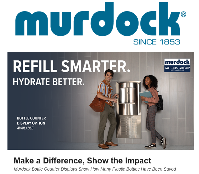 HerkowskiA's tweet photo. Murdock Manufacturing’s Bottle Counter Display (-BCD) tracks how many plastic bottles have been saved through bottle filler use — helping users see the impact of choosing reusable bottles.
Contact HSA to learn more.
#cleanwater #lesswaste #sustainablesolutions #hsareps https://t.co/w6cRLaLB6N