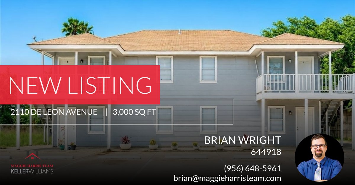 BrianWRealtor's tweet photo. 📍 New Listing 📍 Take a look at this fantastic new property that just hit the market located at 2110 De Leon Avenue in Donna. Reach out here or at (956) 648-5961 for more information https://t.co/DS7pc3axBx https://t.co/RYCCTBbAvS