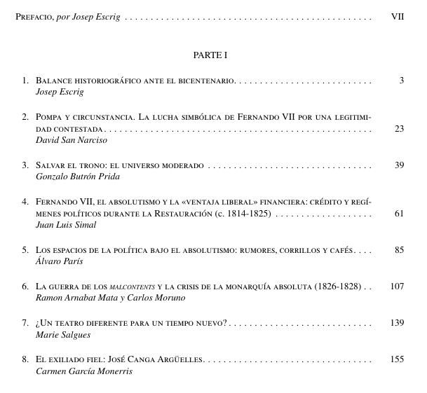 JuanLuisSimal1's tweet photo. Novedad: "LA DÉCADA ABSOLUTISTA (1823-1833) Entre la contrarrevolución y el reformismo", editado por Josep Escrig, con una jugosa selección de textos sobre las múltiples dimensiones en las que se puede y debe repensar la "ominosa década". https://t.co/6AJGidl9Pz