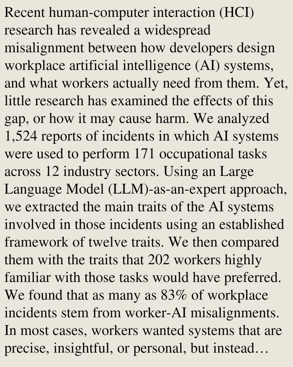 Smartphones's tweet photo. The Quiet Path from Seemingly Minor Design Errors to Workplace AI Incidents
https://t.co/9WnkIpMORL [𝚌𝚜.𝙷𝙲]
💬Accepted in April 2026 to be published in the 2026 ACM Conference on Fairness, Accountability, and Transparency (FAccT '26), June 25-28, 2026, Montreal, QC, Canada https://t.co/YlIhUvE81y