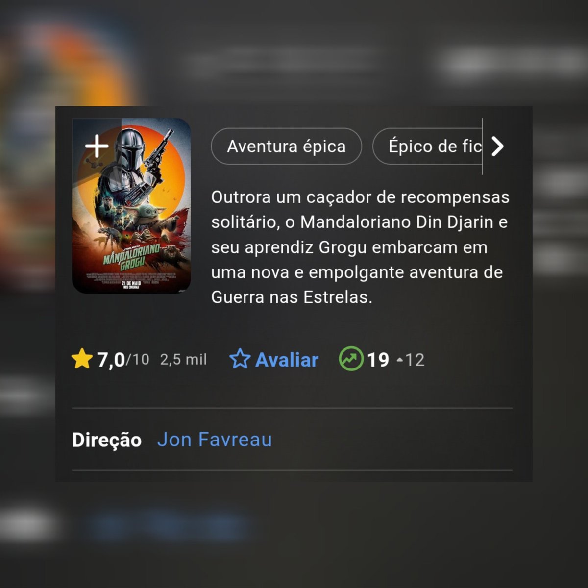 opgalactico's tweet photo. 🚨 DEBUTOU 🚨

O MANDALORIANO E GROGU estreou sua nota no IMDb como 7.0/10. https://t.co/MsA9R70C3r