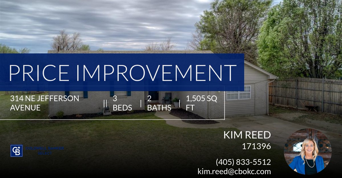 KaReed10's tweet photo. 📍 Price Improvement 📍 This recently reduced home at 314 Ne Jefferson Avenue in Piedmont won't last long, so, don't wait to set up a showing! Reach out here or at (405) 833-5512 for more information! https://t.co/iKxtrBX7aQ https://t.co/P6VhniZHwc
